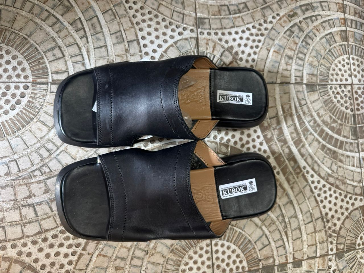 Sandale Homme Classique en Cuir Noir