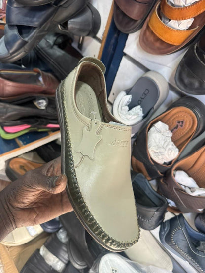Mocassins AIKI en Cuir Véritable – Élégance "Cousu Main"