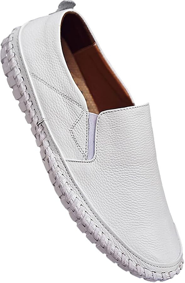 Mocassins Blancs Confort Premium – Élégance &amp; Légèreté