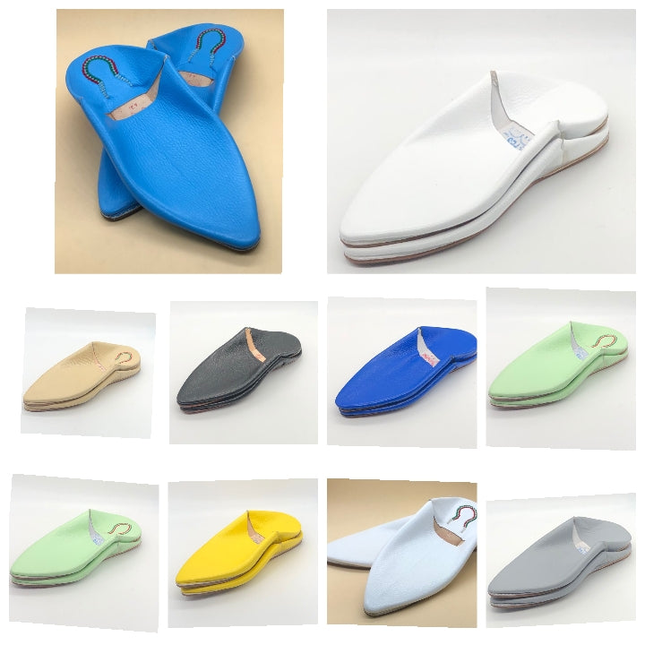 Babouches Traditionnelles en Cuir – Confort, Style & Couleurs Variées