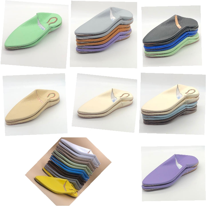 Babouches Traditionnelles en Cuir – Confort, Style & Couleurs Variées