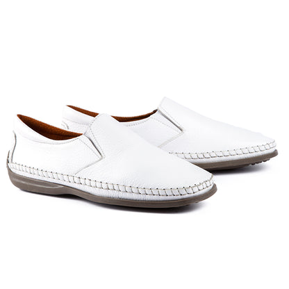 Mocassins Blancs Confort Premium – Élégance &amp; Légèreté