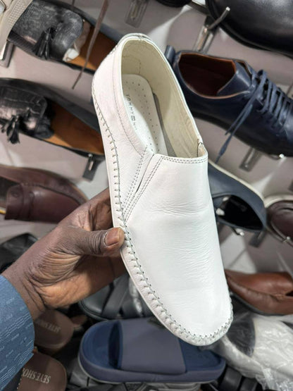 Mocassins Blancs Confort Premium – Élégance &amp; Légèreté