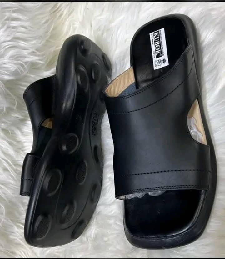 Sandale Homme Classique en Cuir Noir