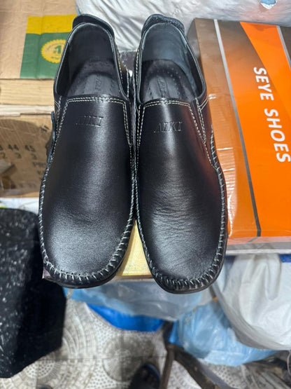 Mocassins AIKI en Cuir Véritable – Élégance "Cousu Main"